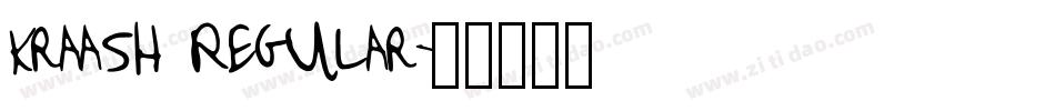 Kraash Regular字体转换